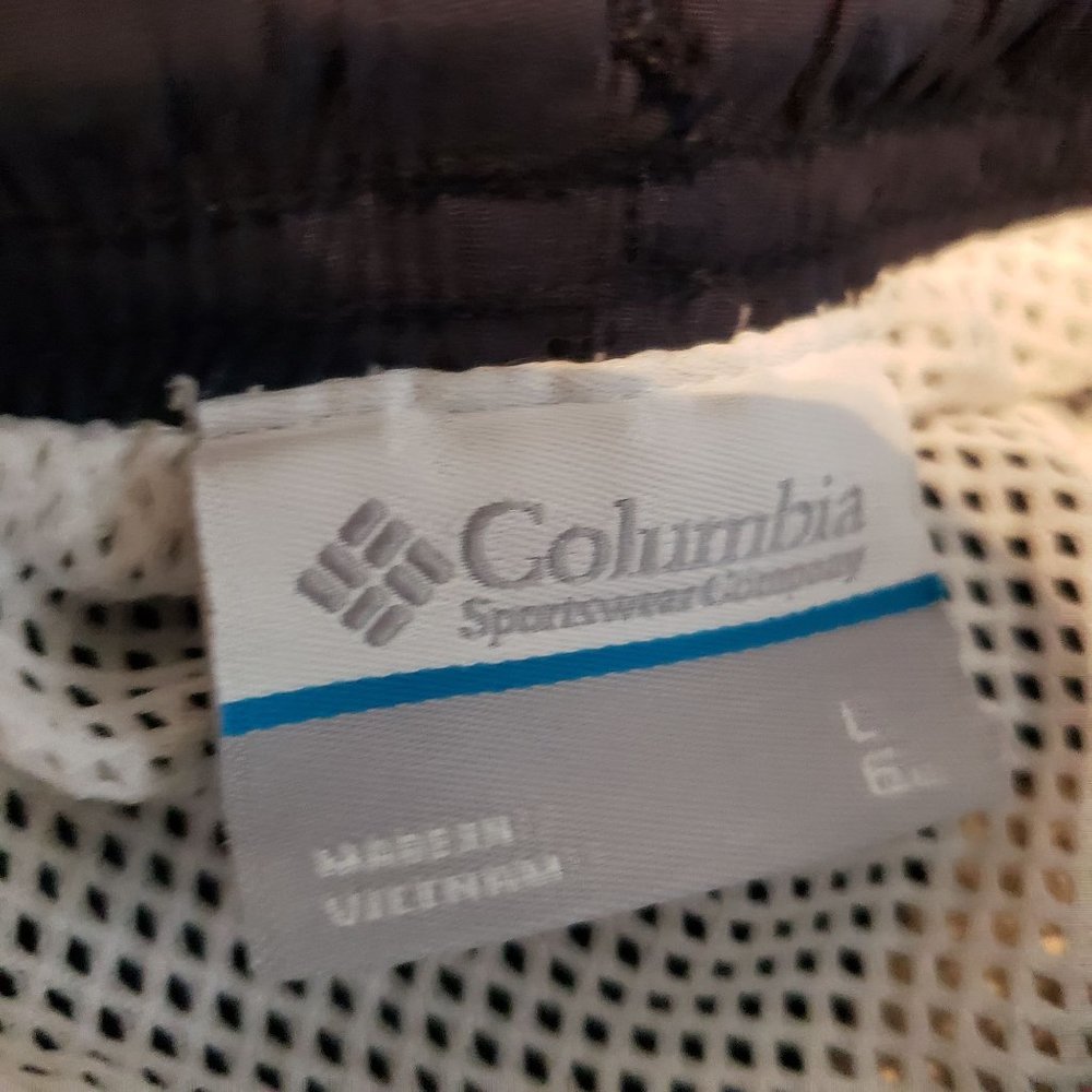 Columbia Mens Shorts Belt Drawstring Navy Blue  Pre-Owned Size L PFG Omni-Shield - Picture 5 of 15